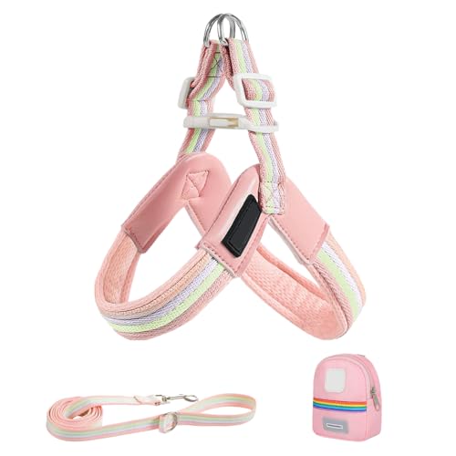 Ylnailky Hundegeschirr Und Gurt Set | Verstellbares Brustgeschirr für Hunde,Anti-Dreh Tiersicherheitsausrüstung Mit Stauraumbeutel Für Training Spaziergang Camping & von Ylnailky