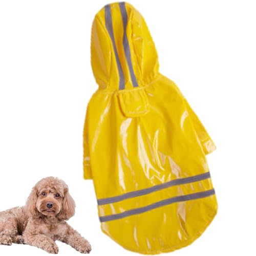 Ylnailky Reflektierender Regenmantel für Hunde, Regenjacke für Hunde | PU-Regenmäntel mit Kapuze, Haustier-Regenjacke, Kleidung,Reflektierender Regenmantelponcho für kleine Hunde, leichte Ylnailky Reflektierender Regenmantel für Hunde, Regenjacke für Hunde | PU-Regenmäntel mit Kapuze, Haustier-Regenjacke, Kleidung,Reflektierender Regenmantelponcho für kleine Hunde, leichte von Ylnailky