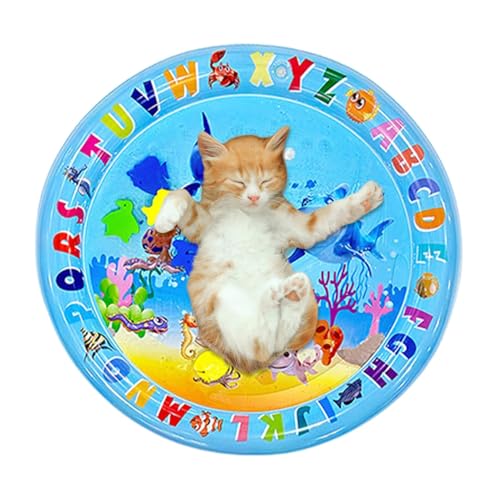 Ylnailky Sensorische Wassermatte für Katzen, Wassersensorische Matte für Katzen - Interaktives Katzenspielzeug,Katzen-Wasser-Spielmatte, verdickte sensorische Wasser-Spielmatte für Katzen, Ylnailky Sensorische Wassermatte für Katzen, Wassersensorische Matte für Katzen - Interaktives Katzenspielzeug,Katzen-Wasser-Spielmatte, verdickte sensorische Wasser-Spielmatte für Katzen, von Ylnailky