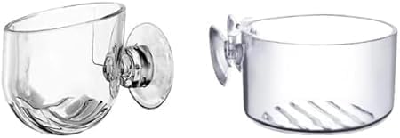 Aquarium-Pflanzentopfhalter aus Glas, Aquarium-Dekoration mit Saugnäpfen für Aquarium, Dekoration, Zubehör, 6 Stück von Ymhapp