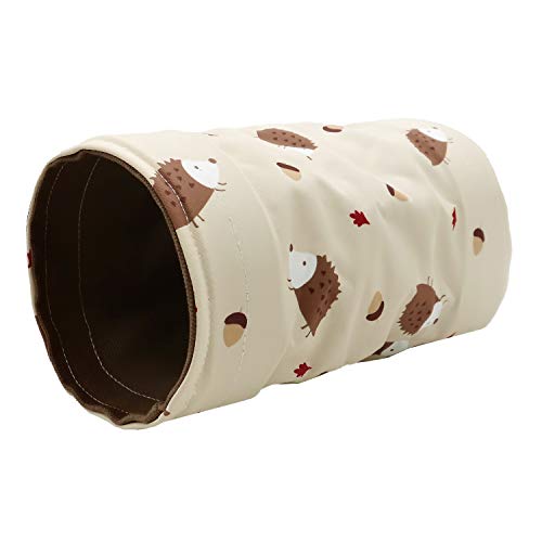 Small Animal Hideout Tunnel Collapsible Pet Play Toy Tunnel Tube for Dwarf Rabbit Hamster Guinea Pig Chinchilla Sugar Glider Hedgehog Supplies (Beige) von Ymid Select
