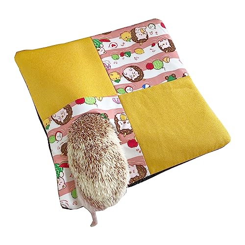 Ymid Select Fleece Kuschelsack Schlafsack Beutel Versteck Interaktive Spielmatte für Igel Hamster Ratte Frettchen Eichhörnchen Kleintier Bett (Rosa) von Ymid Select