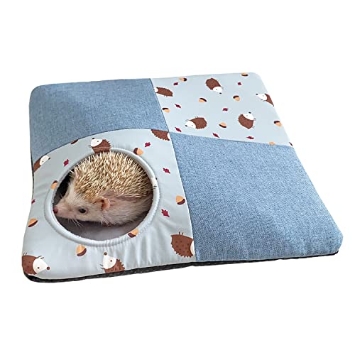 Ymid Select Fleece Kuschelsack Schlafsack Beutel Versteck Interaktive Spielmatte für Igel Hamster Ratte Frettchen Eichhörnchen Kleintier Bett (blau) von Ymid Select