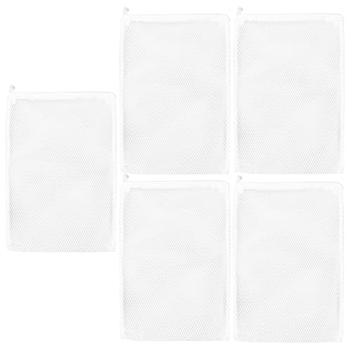 Aquariennetzbeutel, Filterbeutel für Fische, 5 x Netztasche für Aquarienfilter, wiederverwendbar, multifunktionale Wasserreinigungsbehörde für Salzwasser und Süßwasser von Ynnhik