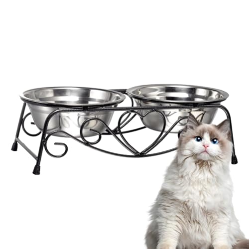 Erhöhte Katzennäpfe,Erhöhte Katzennäpfe - Doppeltes Futter- und Wassernapf-Set für Katzen,Doppeltes Futter- und Wassernapf-Set für Katzen, geneigte Katzennäpfe, Anti-Erbrechen, Rutschfester, erhöhter Erhöhte Katzennäpfe,Erhöhte Katzennäpfe - Doppeltes Futter- und Wassernapf-Set für Katzen,Doppeltes Futter- und Wassernapf-Set für Katzen, geneigte Katzennäpfe, Anti-Erbrechen, Rutschfester, erhöhter von Ynnhik