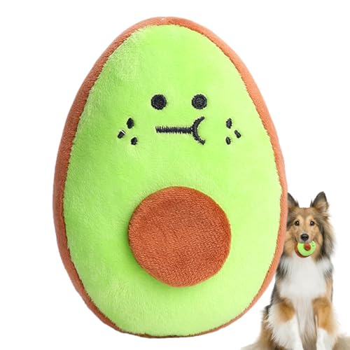 Ynnhik Hunde-Plüschspielzeug, Avocado-Haustierspielzeug für Welpen und Junge Hunde, quietschendes Hundespielzeug, Zahnen, Mentale Stimulation von Ynnhik