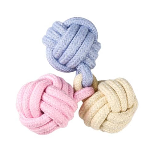Hunde-Schlepper-Ball-Seil, Seil-Ball-Spielzeug | Seilspielzeug für Welpen zum Zahnen,Hundeknotenball-Seilspielzeug, Hunde-Kauspielzeug aus Baumwolle zum Zahnen, bequemer Baumwoll-Kauknotenball für die Hunde-Schlepper-Ball-Seil, Seil-Ball-Spielzeug | Seilspielzeug für Welpen zum Zahnen,Hundeknotenball-Seilspielzeug, Hunde-Kauspielzeug aus Baumwolle zum Zahnen, bequemer Baumwoll-Kauknotenball für die von Ynnhik
