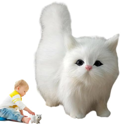 Realistisches Katzen-Stofftier, ausgestopfte Katze, cooles Zeug für Ihr Zimmer, zartes, glattes Handgefühl, süße Simulation, lebendige Katze, Plüschtier, atmende, flauschige Katze Heimdekoration, Realistisches Katzen-Stofftier, ausgestopfte Katze, cooles Zeug für Ihr Zimmer, zartes, glattes Handgefühl, süße Simulation, lebendige Katze, Plüschtier, atmende, flauschige Katze Heimdekoration, von Ynnhik