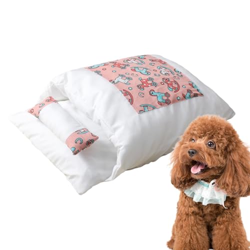 Schlafsack für Haustiere, Schlafbett für Katzen – Höhle für Katzen, warm, halbgeschlossen, waschbar, abnehmbar, Schlafzubehör für Katzen, Haustierbett Schlafsack für Haustiere, Schlafbett für Katzen – Höhle für Katzen, warm, halbgeschlossen, waschbar, abnehmbar, Schlafzubehör für Katzen, Haustierbett von Ynnhik