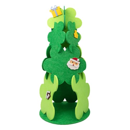 Weihnachtsbaum-Kätzchennest, Weihnachtsbaum-Katzennest,Zusammengebautes Weihnachtsbaum-Katzenbett - Katzenbett aus Filz, zu jeder Jahreszeit verwendbar, Kratzfest, verschleißfest Weihnachtsbaum-Kätzchennest, Weihnachtsbaum-Katzennest,Zusammengebautes Weihnachtsbaum-Katzenbett - Katzenbett aus Filz, zu jeder Jahreszeit verwendbar, Kratzfest, verschleißfest von Ynnhik