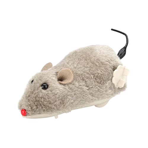 Ynnhik Katzen-Maus-Spielzeug, Rennmaus-Spielzeug zum Aufziehen | Katze Plüsch Maus Jagdspielzeug - Realistisches Mausrennen-Uhrwerk-Laufspielzeug aus Plüsch für interaktives Spielen Ynnhik Katzen-Maus-Spielzeug, Rennmaus-Spielzeug zum Aufziehen | Katze Plüsch Maus Jagdspielzeug - Realistisches Mausrennen-Uhrwerk-Laufspielzeug aus Plüsch für interaktives Spielen von Ynnhik