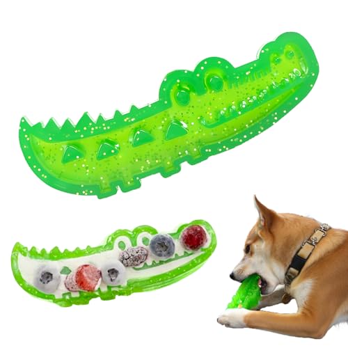YoPoll Langsames Kau- und Apportierspielzeug für Hunde, Krokodil-Hundespielzeug, fördert langsames Fressen, reduziert Stress, perfekt zum Apportieren, Kauen und Training, Größe L von YoPoll