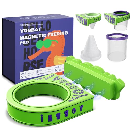 Yobbai Fish Feeder Pro – Magnetischer Aquariumring für langsam freigesetzte Tiefkühl- und Lebendfutter, stoppt Futterabfälle, Anti-Sprung-Design und Flussstabilisierung, ideales Geschenk für Süß- und von Yobbai