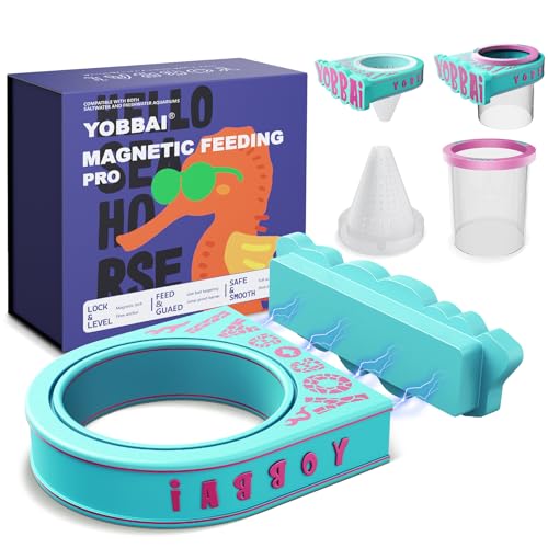 Yobbai Fish Feeder Pro – Magnetischer Aquariumring für langsam freigesetzte Tiefkühl- und Lebendfutter, stoppt Futterabfälle, Anti-Sprung-Design und Flussstabilisierung, ideales Geschenk für Süß- und von Yobbai