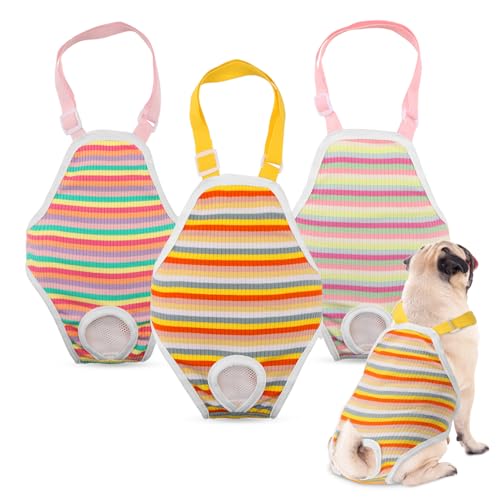 Yocdunm Hundewindeln, Einteiler, Sanitärhöschen, wiederverwendbare Hundewindeln, mit verstellbarem Strumpfhalter, waschbar, Damenwindeln für Hündinnen, Größe XL, 3 Stück Yocdunm Hundewindeln, Einteiler, Sanitärhöschen, wiederverwendbare Hundewindeln, mit verstellbarem Strumpfhalter, waschbar, Damenwindeln für Hündinnen, Größe XL, 3 Stück von Yocdunm