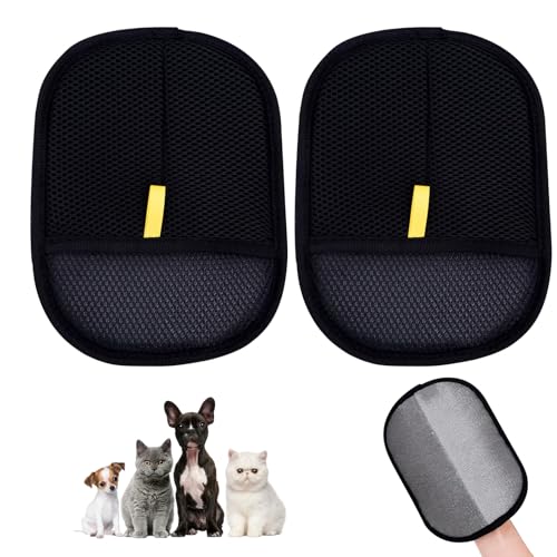 Yoedge 2 Stück Doppelseitige Pflegehandschuhe für Hunde & Katzen-Haarentfernung Handschuhe,Antistatische Wiederverwendbare Enthaarungs Handschuhe,Entfilzung,Fellpflege beim Baden Yoedge 2 Stück Doppelseitige Pflegehandschuhe für Hunde & Katzen-Haarentfernung Handschuhe,Antistatische Wiederverwendbare Enthaarungs Handschuhe,Entfilzung,Fellpflege beim Baden von Yoedge