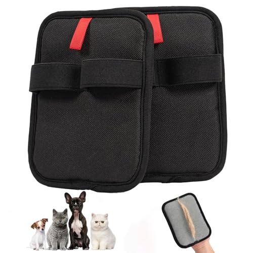 Yoedge 2 Stück Elektrostatischer & Wiederverwendbarer für Hunde & Katzen-Tierhaarentferner Handschuhe Fell Sammler,Antistatische Wiederverwendbare Enthaarungs Handschuhe,Entfilzung von Yoedge