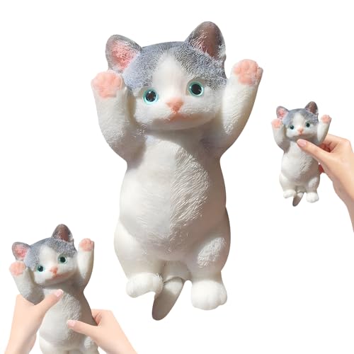 Yoedge Quetschspielzeug Katzen Design, Groß 20x10cm – Drückbares Anti-Stress Spielzeug für Kinder & Erwachsene, Klebrige Fidget Toys mit Kuschel-Effekt, Haustier-sicheres Material Geschenkidee Yoedge Quetschspielzeug Katzen Design, Groß 20x10cm – Drückbares Anti-Stress Spielzeug für Kinder & Erwachsene, Klebrige Fidget Toys mit Kuschel-Effekt, Haustier-sicheres Material Geschenkidee von Yoedge
