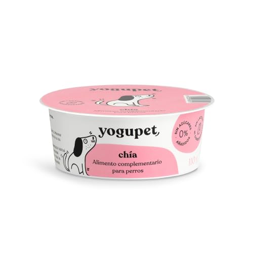 Yogupet Joghurt für Hunde mit Chia, Ergänzungsfutter für den Hund, 12 x 110 g von Yogupet