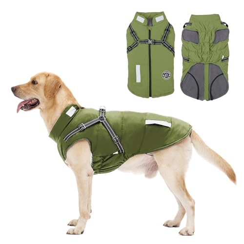 Hundemantel: Warme Hundejacke für den Wintermantel – Hunde-Fleecejacke mit integriertem Geschirr, kalter Wettermantel mit reflektierenden Streifen, wasserdichte Hundeweste, Hundemäntel für kleine, Hundemantel: Warme Hundejacke für den Wintermantel – Hunde-Fleecejacke mit integriertem Geschirr, kalter Wettermantel mit reflektierenden Streifen, wasserdichte Hundeweste, Hundemäntel für kleine, von Yoheueoa