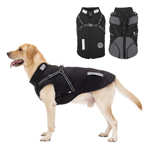 Hundemantel: warme Hundejacke für den Wintermantel – Hunde-Fleecejacke mit integriertem Geschirr, Kaltwettermantel mit reflektierenden Streifen, wasserdichte Hundeweste, Hundemäntel für kleine, Hundemantel: warme Hundejacke für den Wintermantel – Hunde-Fleecejacke mit integriertem Geschirr, Kaltwettermantel mit reflektierenden Streifen, wasserdichte Hundeweste, Hundemäntel für kleine, von Yoheueoa