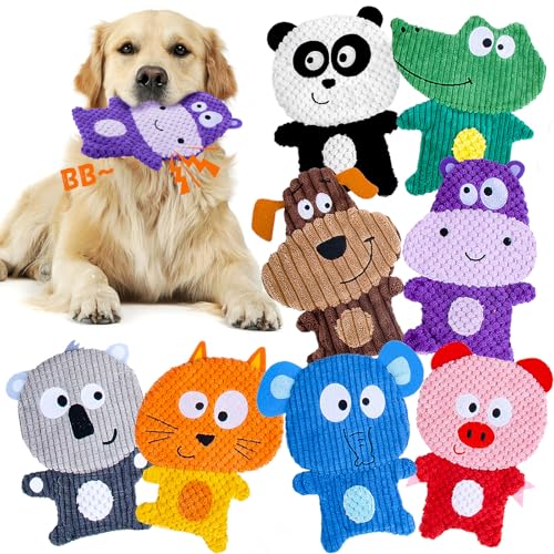 Yohome Quietschendes Hundespielzeug ohne Füllung, langlebig, niedliches Tier-Plüschtier, unterhaltsames interaktives Kauspielzeug für Welpen, kleine und mittelgroße Rassen Yohome Quietschendes Hundespielzeug ohne Füllung, langlebig, niedliches Tier-Plüschtier, unterhaltsames interaktives Kauspielzeug für Welpen, kleine und mittelgroße Rassen von Yohome