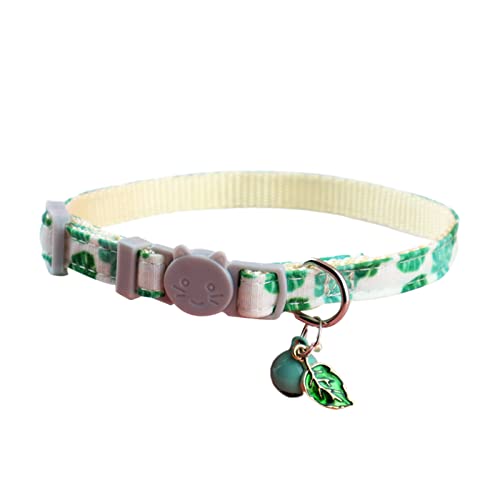 Yokawe Halsband für Haustiere, bequem, Glocken, helle Halskette für Zuhause, Grün von Yokawe