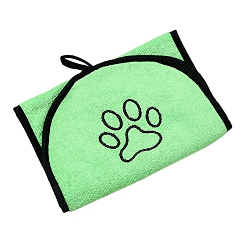 Yokawe Hundehandtuch, wasserabsorbierend, weich, saugfähig, schnell trocknend, Hundehandtuch für Badezimmer, Grün von Yokawe