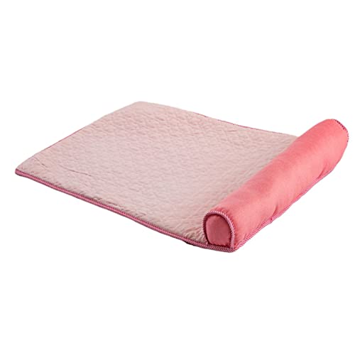 Yokawe Kühlmatte für Haustiere, absorbiert Körperwärme, atmungsaktiv, bequemer Stoff, kompatibel mit Katze, Rosa, Größe M von Yokawe