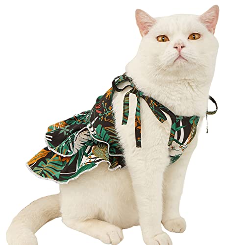 Yokawe Strapsrock für Haustiere, modisch, verstellbar, für den Sommer, cooles Hundekleid, Katzenprodukt, Grün, Größe L von Yokawe
