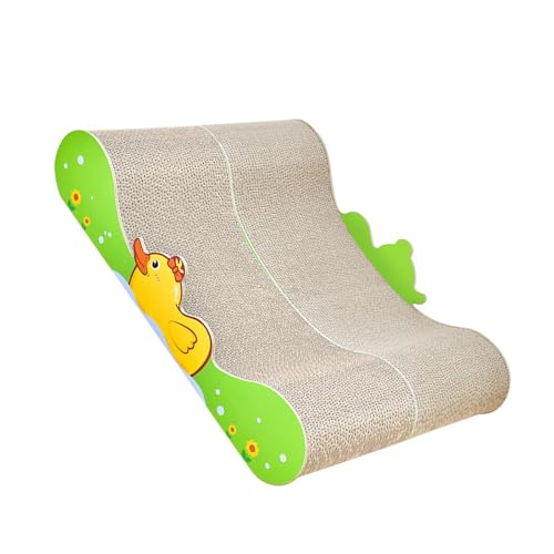 Katzenkratz-Loungebett mit niedlichem Enten-Design, kratzfestes, bequemes Wellpapier und Dichte, geräumig für Katzen zum Dehnen und Entspannen, ideal für jede Wohnkultur von YolieraArt