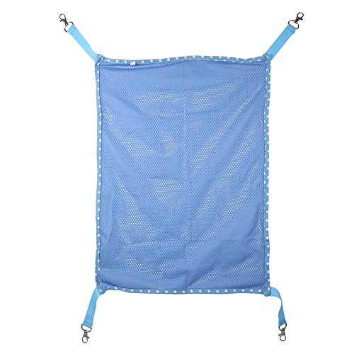 YolieraArt Atmungsaktive Netz-Haustier-Hängematte, weiches Hängebett für Katzen, Hunde, Kleintiere, Käfig montiert mit Federklammern, platzsparendes Design, schnell trocknend, leichter Stoff (blau) YolieraArt Atmungsaktive Netz-Haustier-Hängematte, weiches Hängebett für Katzen, Hunde, Kleintiere, Käfig montiert mit Federklammern, platzsparendes Design, schnell trocknend, leichter Stoff (blau) von YolieraArt