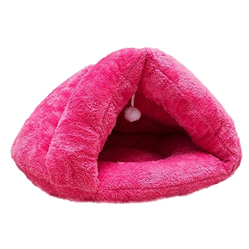 YolieraArt Winter-Katzenbett, Hausschuh-Design, Haustierhaus mit arktischem Fleece und PP-Baumwolle, warmes Höhlenbett für kleine Hunde und Katzen von YolieraArt