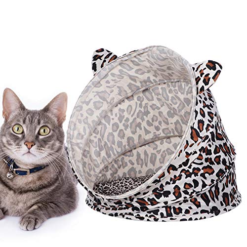YolieraArt Zusammenklappbares Katzenhaus, zusammenklappbares Haustierbett mit weichem Kissen, atmungsaktiver Spieltunnel für Indoor-Katzen, tragbar, leicht, leicht zu reinigen YolieraArt Zusammenklappbares Katzenhaus, zusammenklappbares Haustierbett mit weichem Kissen, atmungsaktiver Spieltunnel für Indoor-Katzen, tragbar, leicht, leicht zu reinigen von YolieraArt