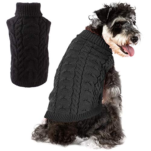 Yolispa Hundepullover Weste Warmer Mantel Weicher Strickpullover Kleidung Winterstrickwaren für Kleine Mittlere Große Haustier von Yolispa
