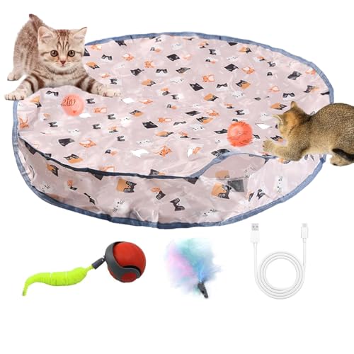 Yolispa Katzenspielzeugball Für Katzen Im Innenbereich, Katzen Spielzeug Interaktives Automatisches Katzenballspielzeug, 2 In 1 Simuliertes Interaktives Jagdkatzenspielzeug für Indoor Übung Kicker Yolispa Katzenspielzeugball Für Katzen Im Innenbereich, Katzen Spielzeug Interaktives Automatisches Katzenballspielzeug, 2 In 1 Simuliertes Interaktives Jagdkatzenspielzeug für Indoor Übung Kicker von Yolispa