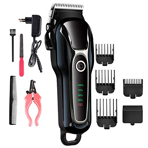 Yolispa Professional Pet Hair Trimmer Grooming Kit Low Noise Cat Dog Hair Clippers Rechargeable Cordless Puppies Hair Shaver von Yolispa