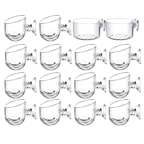 Yominerr 16pcs Wasserpflanzent Cups Kit Transparente Acryl -Wasserpflanzentopf -Kit Aquarium Dekoration 2 Formen von Yominerr