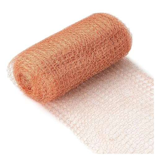 Yominerr 3 Stück 12,7 cm X 3 Meter Kupfer-Strickdrahtgeflecht, Rostfreie Kupfergitterrolle für Nagetiere, Kupfergitter für Gartenhaus, Ideal zum Selbermachen Yominerr 3 Stück 12,7 cm X 3 Meter Kupfer-Strickdrahtgeflecht, Rostfreie Kupfergitterrolle für Nagetiere, Kupfergitter für Gartenhaus, Ideal zum Selbermachen von Yominerr