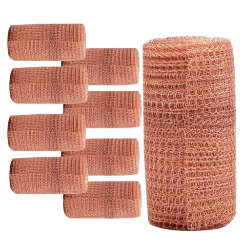 Yominerr 9 Stück 12,7 cm X 3 Meter Kupfer-Strickdrahtgeflecht, Rostfreie Kupfergitterrolle für Nagetiere, Kupfergitter für Gartenhaus, Ideal zum Selbermachen Yominerr 9 Stück 12,7 cm X 3 Meter Kupfer-Strickdrahtgeflecht, Rostfreie Kupfergitterrolle für Nagetiere, Kupfergitter für Gartenhaus, Ideal zum Selbermachen von Yominerr