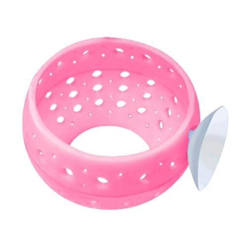 Yominerr Kleine Loch-Hohl-Fischhöhle Aquarium mit Saugnapf, Fischbehälter Dekoration, Fischspielzeug, Aquariumhöhle in PINK von Yominerr