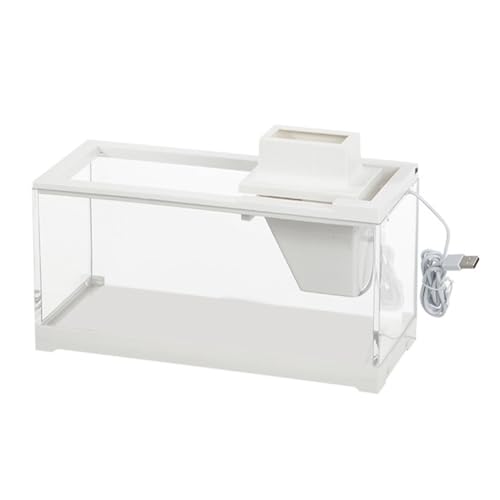 Yominerr USB -Aquarium -Fischtank LED -Beleuchtung Stiller Filter Fütterungsaquarium für Büro und Zuhause von Yominerr
