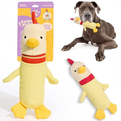 Yomp Huhn-Hundespielzeug, Plüschtiere, robust, langlebig, Kauspielzeug für Hunde, mit natürlichem Segeltuch und Knisterpapier, interaktives Hundespielzeug, lustiges Haustierspielzeug für Hunde Yomp Huhn-Hundespielzeug, Plüschtiere, robust, langlebig, Kauspielzeug für Hunde, mit natürlichem Segeltuch und Knisterpapier, interaktives Hundespielzeug, lustiges Haustierspielzeug für Hunde von Yomp