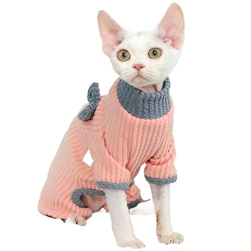 Jumpsuit aus Baumwolle ohne Haare, weicher Pyjama, runder Kragen, Schleife, Pullover, Haustier-Kleidung mit Ärmeln, hochelastisches Vierbeiner-Outfit für den Innenbereich, kleine Katzen, Heimgebrauch Jumpsuit aus Baumwolle ohne Haare, weicher Pyjama, runder Kragen, Schleife, Pullover, Haustier-Kleidung mit Ärmeln, hochelastisches Vierbeiner-Outfit für den Innenbereich, kleine Katzen, Heimgebrauch von YongXinMY