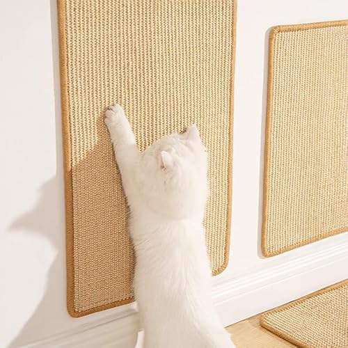 Kratzmatte für Katzen, mit Klettband, natürliches Sisalgewebe, Wandschutz, Katzenkrallenmatte, Sofa-Schutz, Möbel, Haustierspielzeug für Innen, Katzen, Kaninchen, Heimgebrauch (#1,30 x 40 cm) von YongXinMY