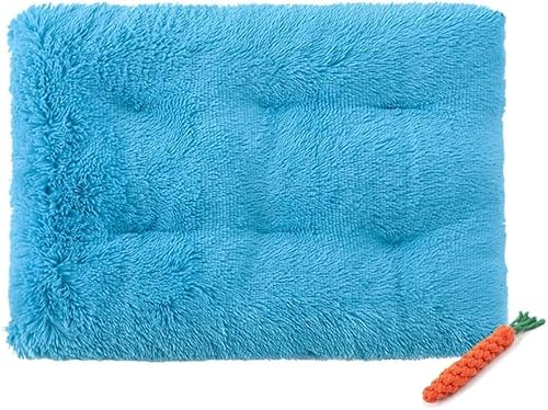 YongXinMY Hundebett-Matte, Katzenbett-Pad, weich, warm, selbstheizend, Plüschdecke für Welpen, Kätzchen, waschbar, wendbar, für drinnen und draußen, Kofferraum (3XL, 125 x 85 cm, Blau) von YongXinMY