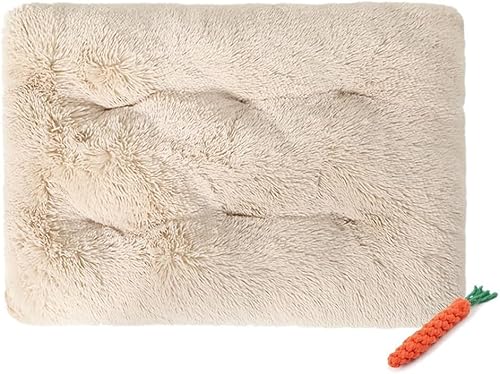 YongXinMY Hundebett-Matte, Katzenbett-Pad, weich, warm, selbstheizend, Plüschdecke für Welpen, Kätzchen, waschbar, wendbar, für drinnen und draußen, Kofferraum (3XL, 125 x 85 cm, Cremeweiß) von YongXinMY