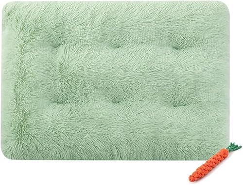 YongXinMY Hundebett-Matte, Katzenbett-Pad, weich, warm, selbstheizend, Plüschdecke für Welpen, Kätzchen, waschbar, wendbar, für drinnen und draußen, Kofferraum (3XL, 125 x 85 cm, Salbeigrün) von YongXinMY