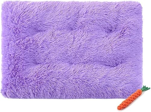 YongXinMY Hundebett-Matte, Katzenbett-Pad, weich, warm, selbstheizend, Plüschdecke für Welpen, Kätzchen, waschbar, wendbar, für drinnen und draußen, Kofferraum (3XL, 125 x 85 cm, Violett) von YongXinMY