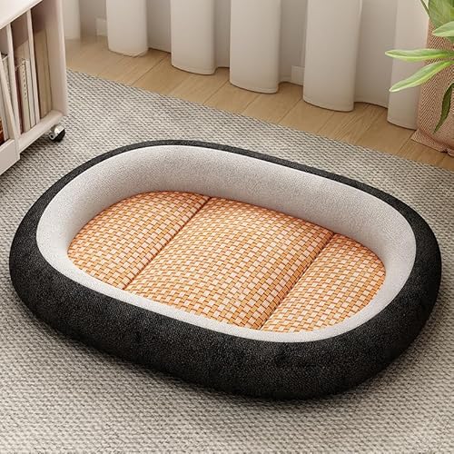 YongXinMY Kühlendes Haustierbett aus Eisrattan, für den Sommer, atmungsaktiv, gewebte Katzen- und Hundematte mit PP-Baumwollrand, rutschfest, bequem, langlebig, Kühlkissen für kleine Haustiere YongXinMY Kühlendes Haustierbett aus Eisrattan, für den Sommer, atmungsaktiv, gewebte Katzen- und Hundematte mit PP-Baumwollrand, rutschfest, bequem, langlebig, Kühlkissen für kleine Haustiere von YongXinMY